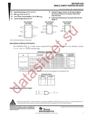 SN74AHC1G32DCKR datasheet  